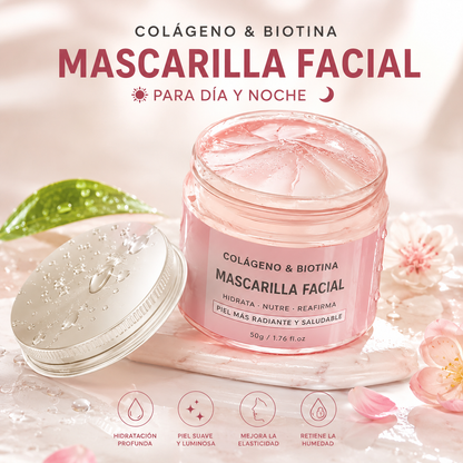 Mascarilla Facial UniseX de Colágeno & Biotina 💖✨