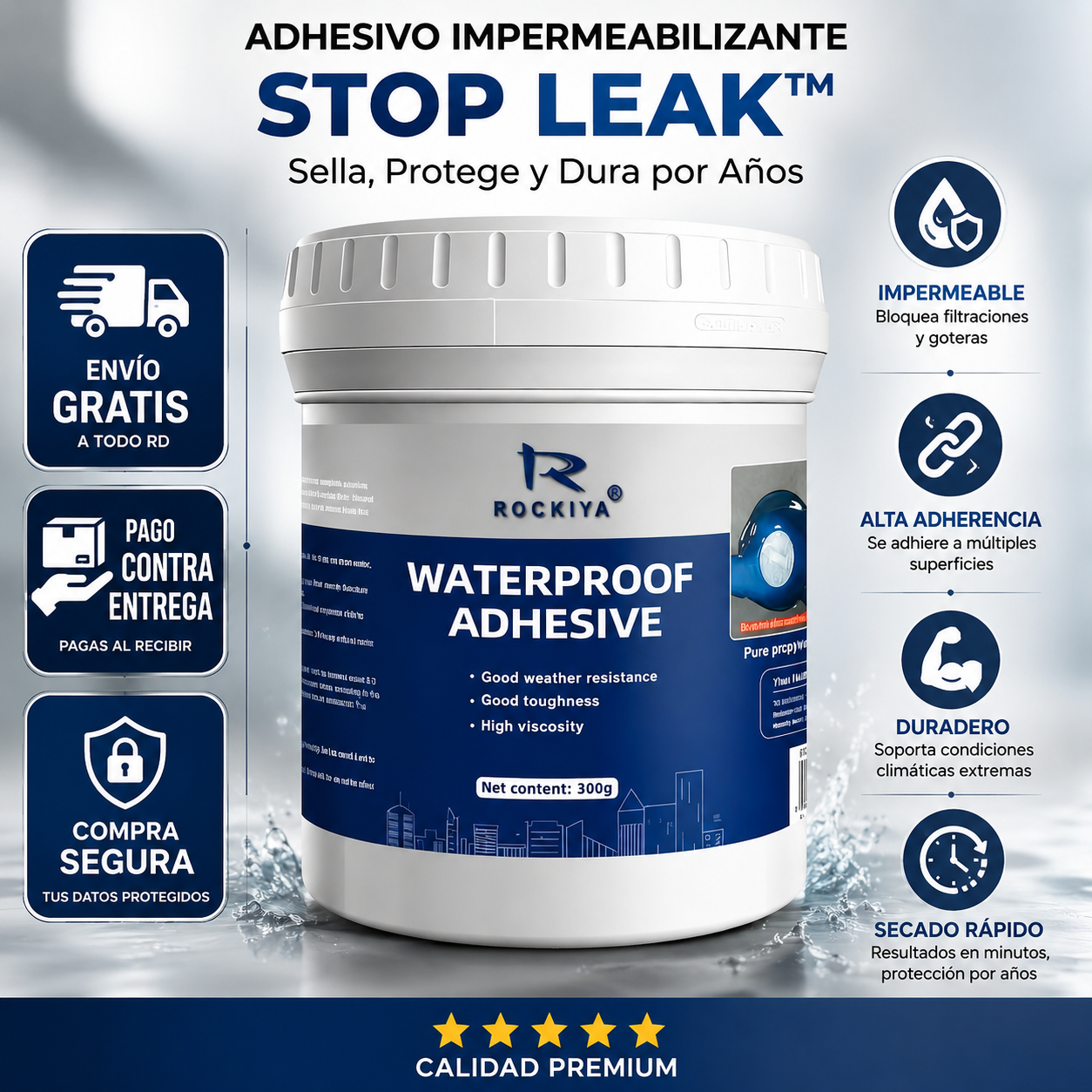 Sellador Impermeabilizante Aprueba De Agua StopLeak 🚫💧