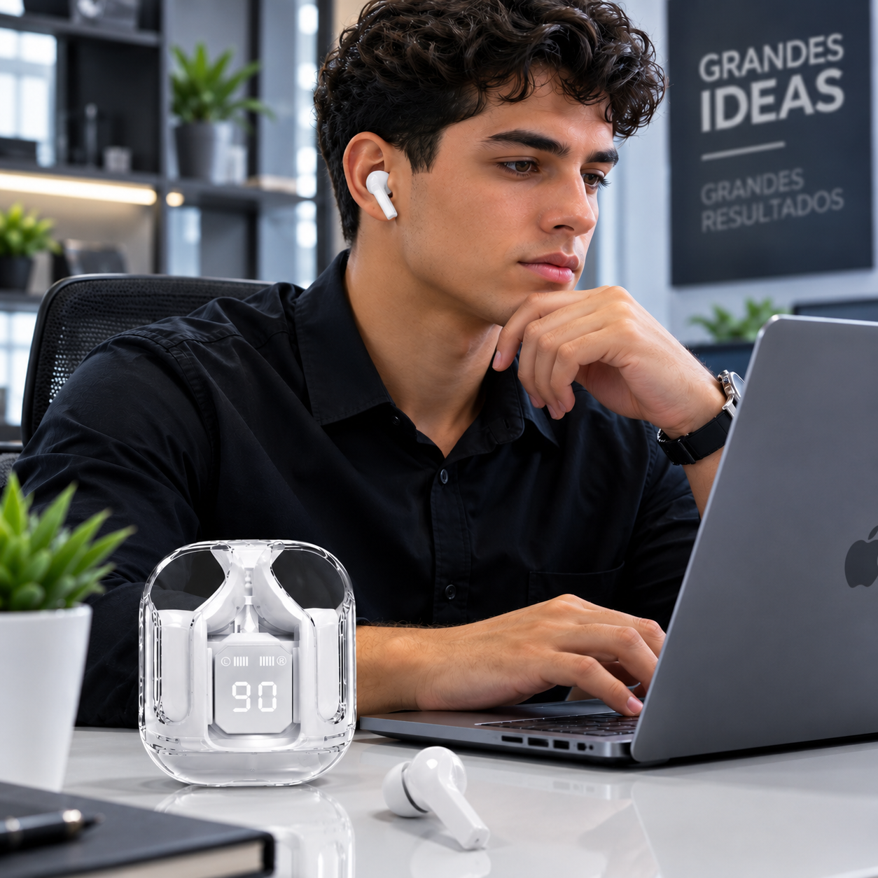 Nuevos Audífonos Inalámbricos Bluetooh CrystalPods (BLANCOS)🎵🎧