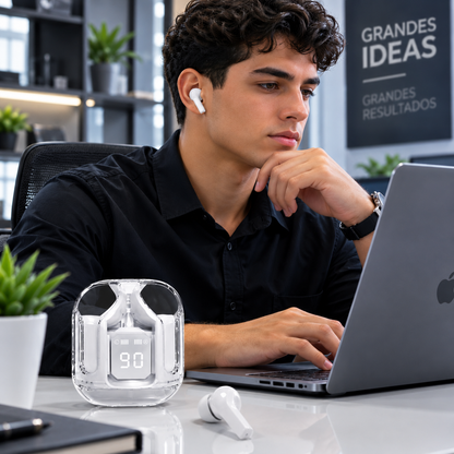 Nuevos Audífonos Inalámbricos Bluetooh CrystalPods (BLANCOS)🎵🎧