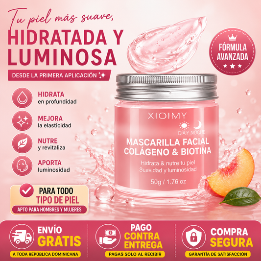 Mascarilla Facial UniseX de Colágeno & Biotina 💖✨