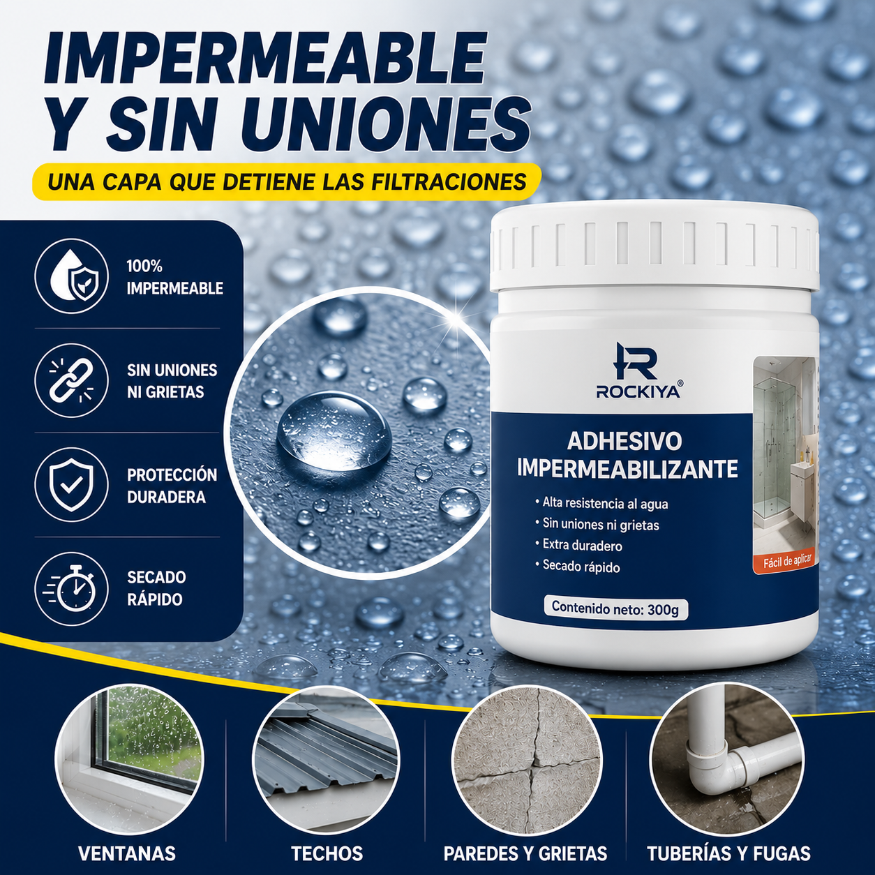 Sellador Impermeabilizante Aprueba De Agua StopLeak 🚫💧