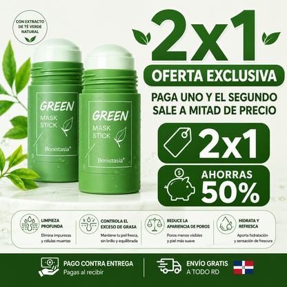 Barra Mascarilla de Té Verde GREEN MASK STICK Limpieza profunda
